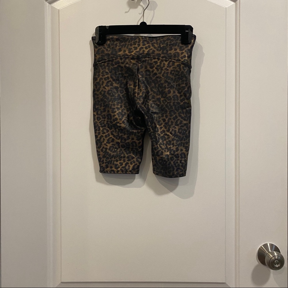 Spanx Faux Leather Leopard Bike Short - Picture 5 of 5